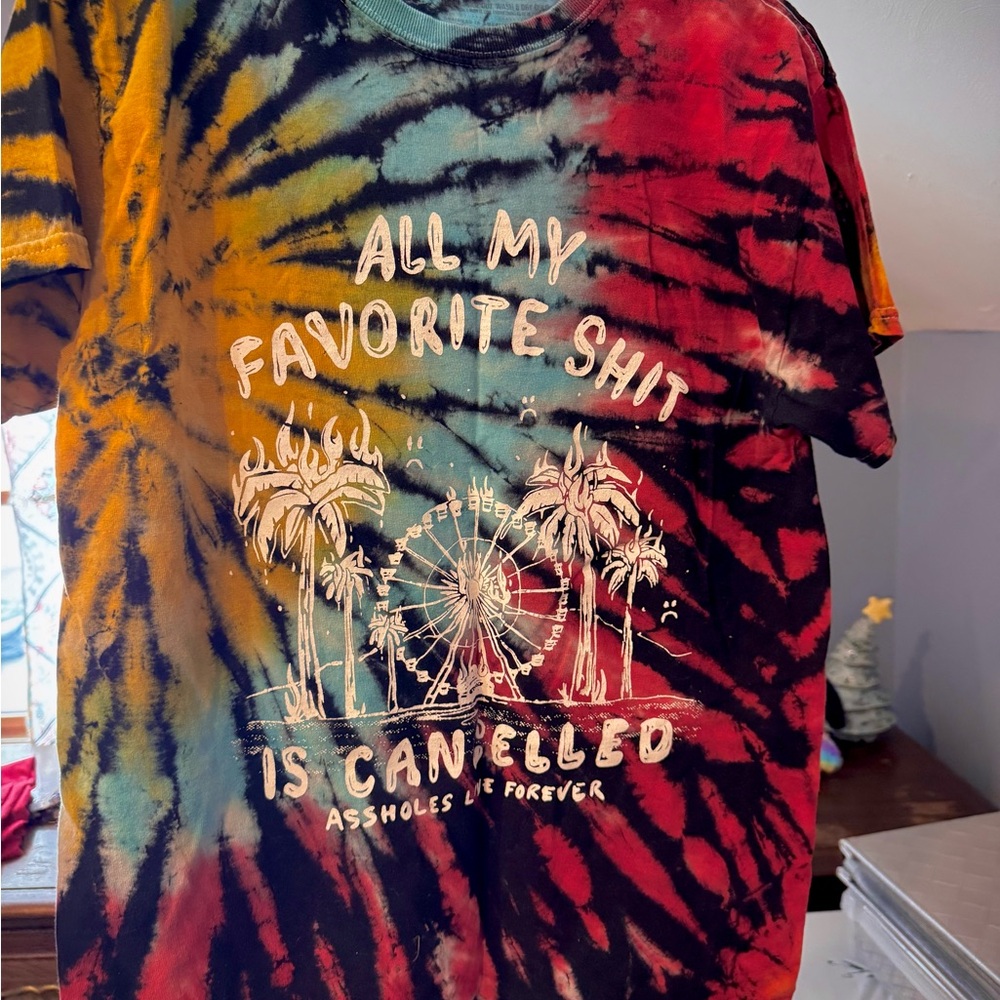 Vibrant Multicolor Tie-Dye Graphic Tee